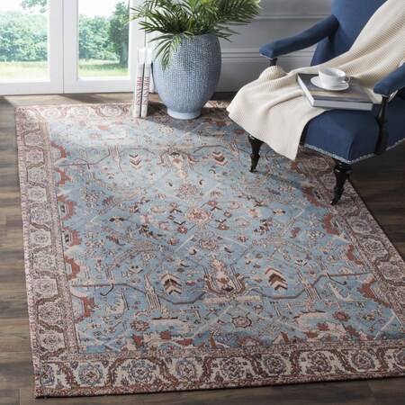 Safavieh 8 x 10 ft. Classic Vintage Power Loomed Large Rectangle Area Rug, Blue and Red CLV303A-8